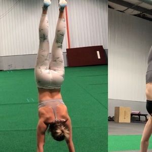 Aerie White Star Workout pants